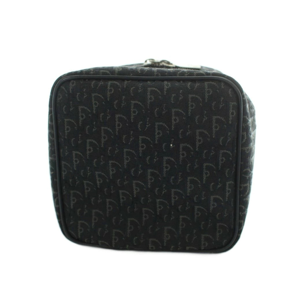 Christian Dior Pouch Clutch Vanity Case Accessory Canvas Trotter Black - Picture 6 of 7